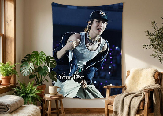 J-Hope Hanging Tapestry | Bantan Boys | Personalized Wall Art | Polyester Fabric | Ship Flag Banner