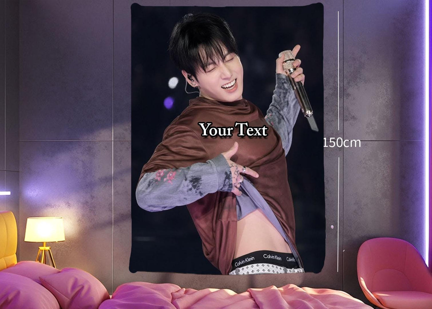 Jungkook Hanging Tapestry | Bantan Boys | Personalized Wall Art | Polyester Fabric | Ship Flag Banner