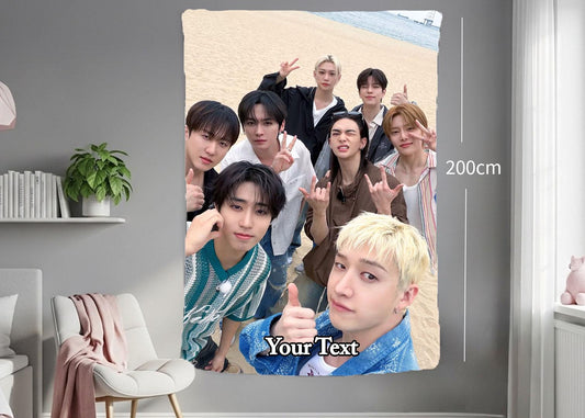 Stray Kids Hanging Tapestry | Run It | Personalized Wall Art | Polyester Fabric | Ship Flag Banner