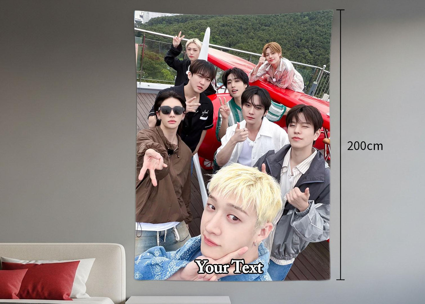 Stray Kids Hanging Tapestry | Run It | Personalized Wall Art | Polyester Fabric | Ship Flag Banner