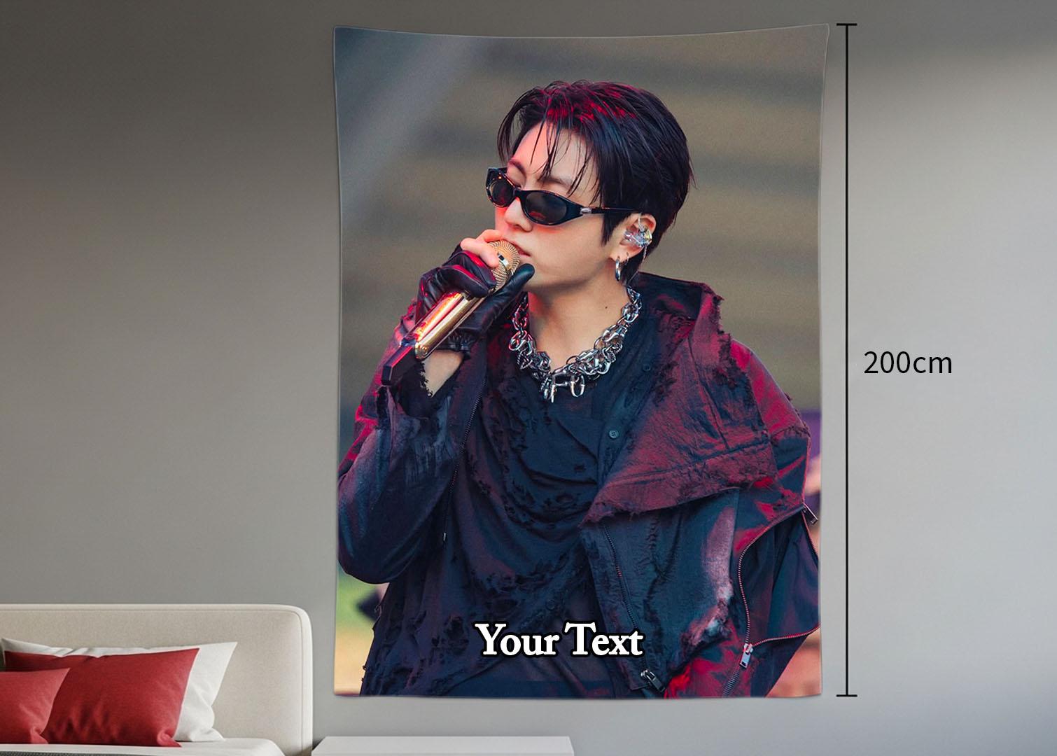 Jungkook Hanging Tapestry | Bantan Boys | Personalized Wall Art | Polyester Fabric | Ship Flag Banner