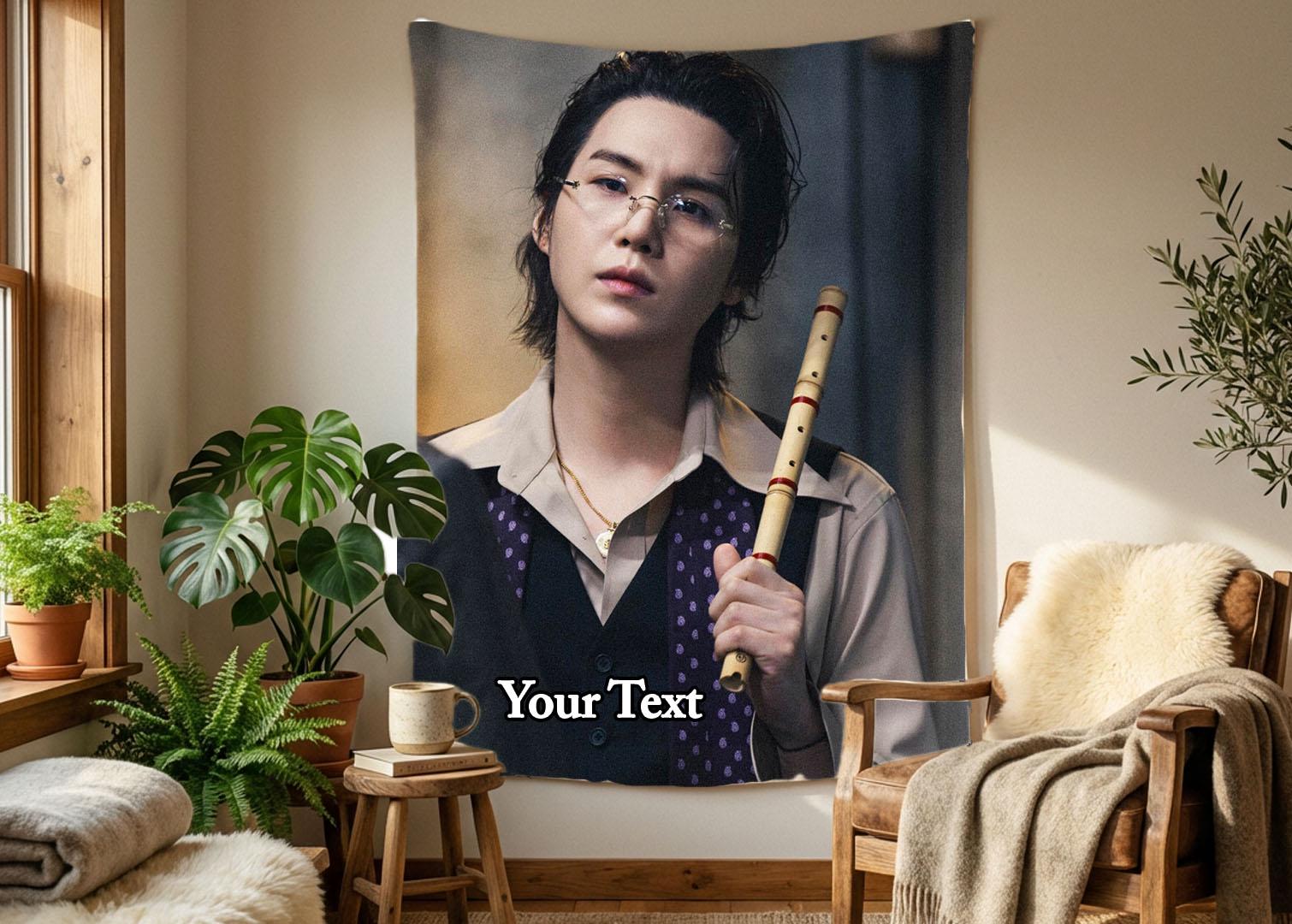 SUGA Hanging Tapestry | Bantan Boys | Personalized Wall Art | Polyester Fabric | Ship Flag Banner