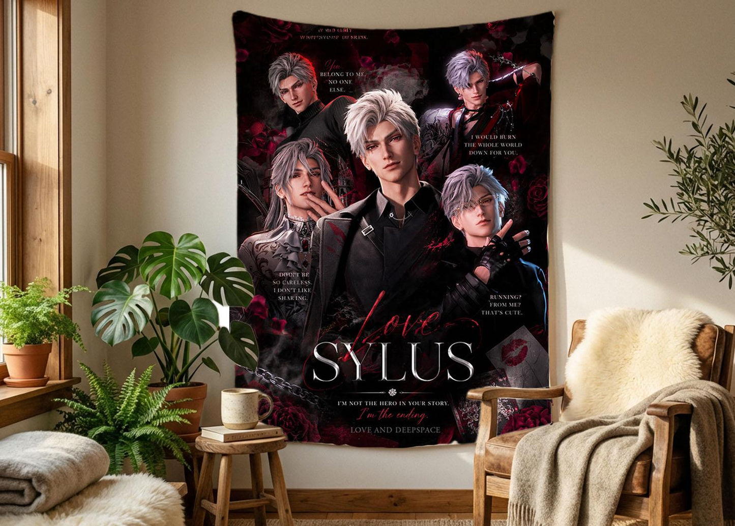 Sylus Hanging Tapestry | Love and Deepspace | Personalized Wall Art | Polyester Fabric | Ship Flag Banner