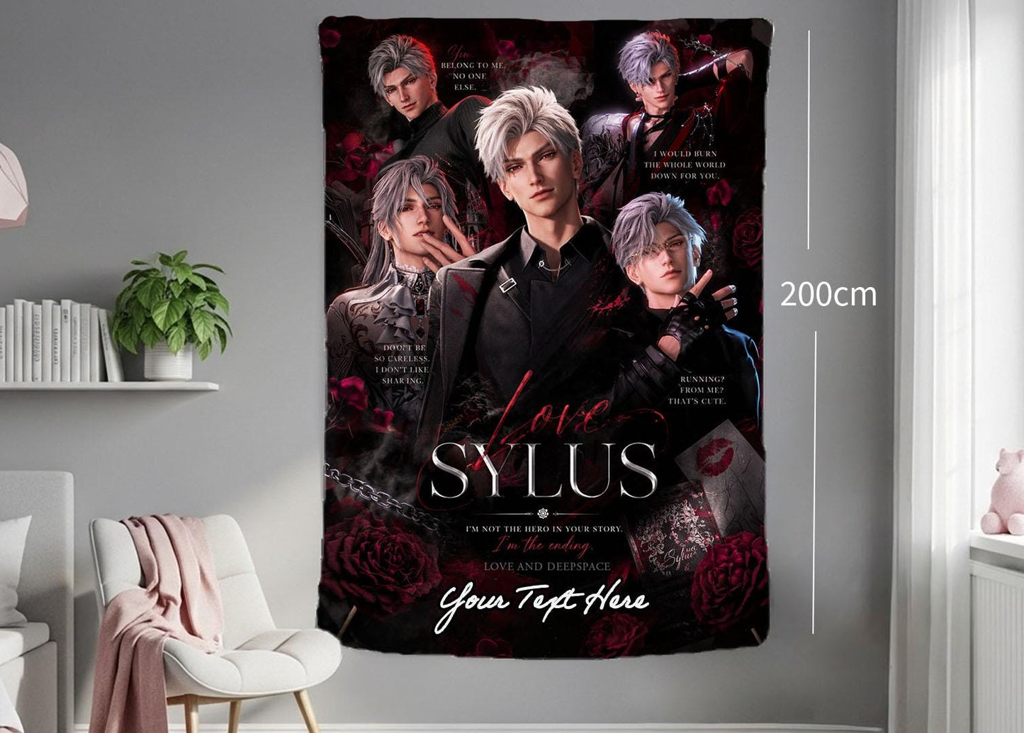 Sylus Hanging Tapestry | Love and Deepspace | Personalized Wall Art | Polyester Fabric | Ship Flag Banner