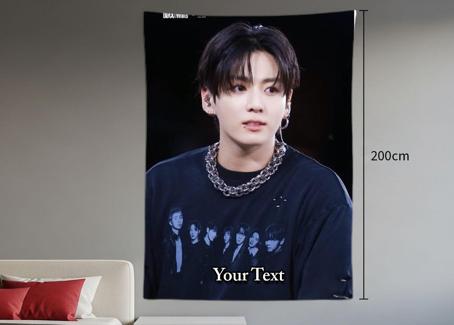 Jungkook Hanging Tapestry | Bantan Boys | Personalized Wall Art | Polyester Fabric | Ship Flag Banner