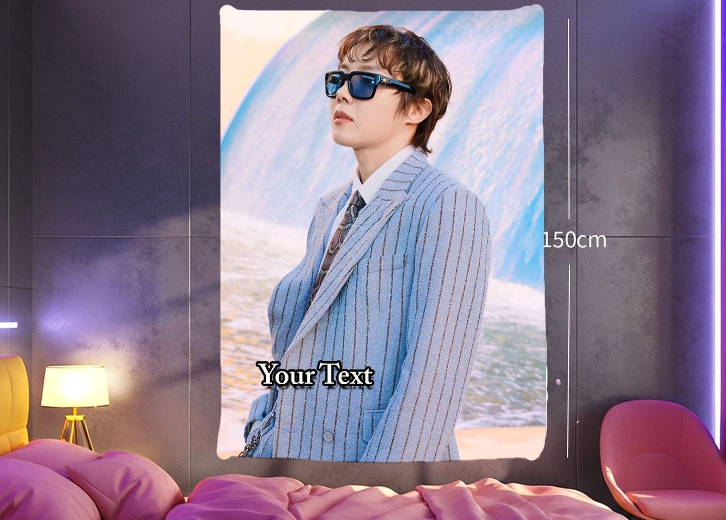 J-Hope Hanging Tapestry | Bantan Boys | Personalized Wall Art | Polyester Fabric | Ship Flag Banner