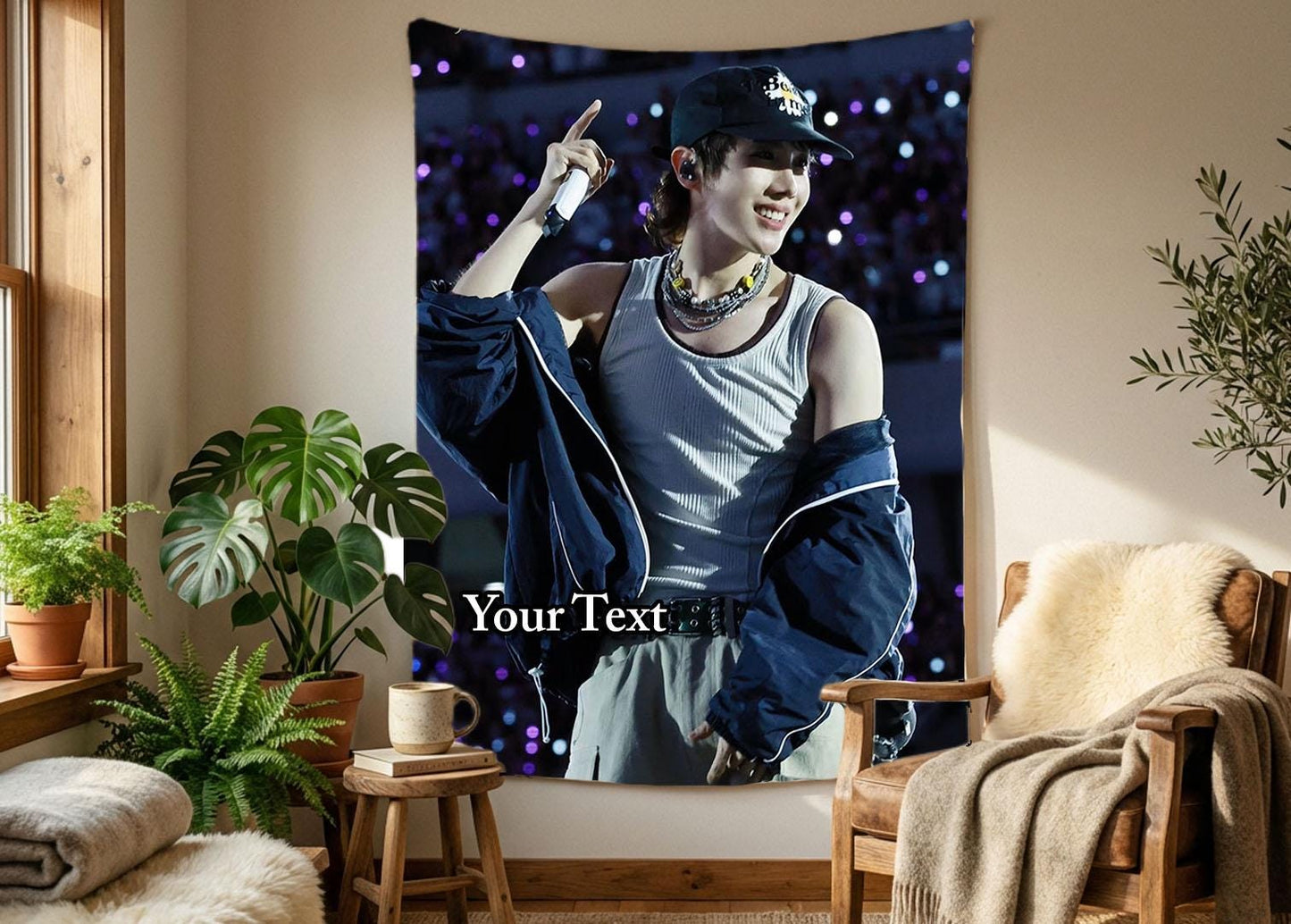 J-Hope Hanging Tapestry | Bantan Boys | Personalized Wall Art | Polyester Fabric | Ship Flag Banner