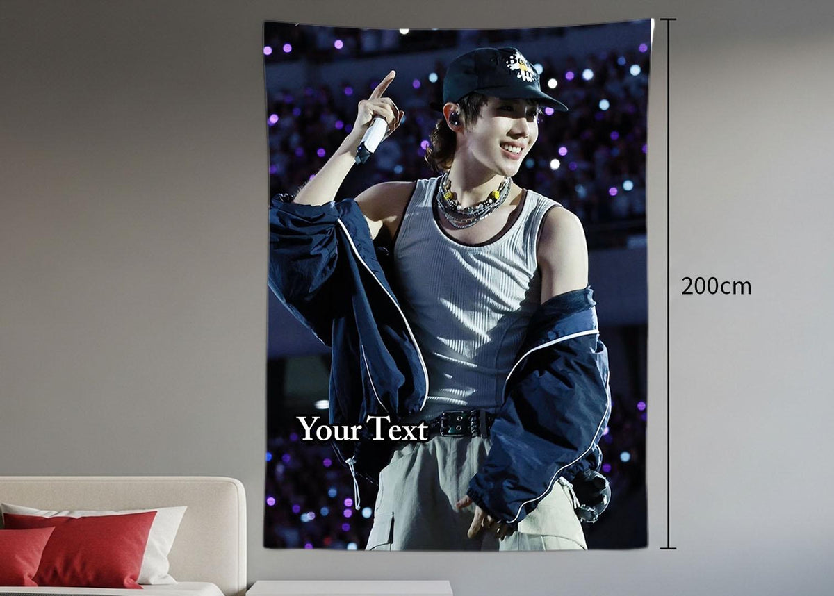 J-Hope Hanging Tapestry | Bantan Boys | Personalized Wall Art | Polyester Fabric | Ship Flag Banner