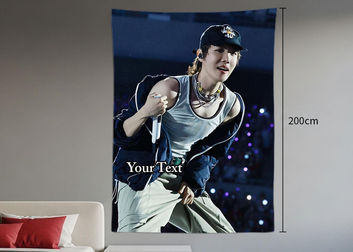 J-Hope Hanging Tapestry | Bantan Boys | Personalized Wall Art | Polyester Fabric | Ship Flag Banner