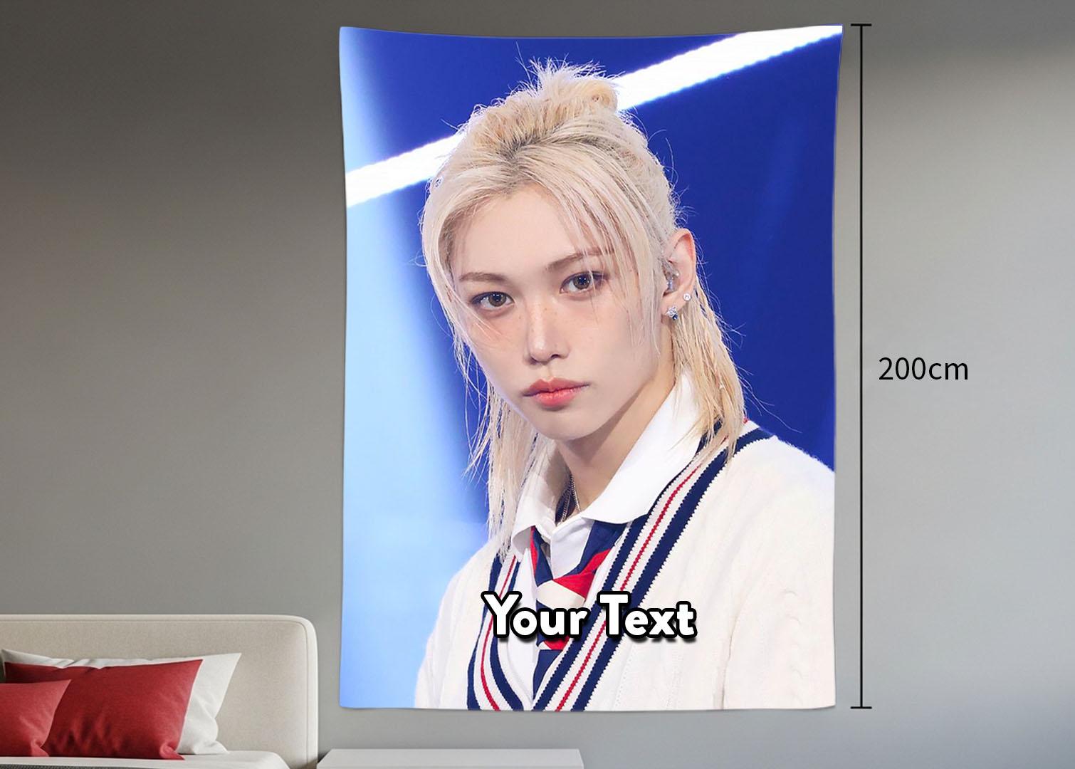 Felix Hanging Tapestry | Stray Kids | Personalized Wall Art | Polyester Fabric | Ship Flag Banner