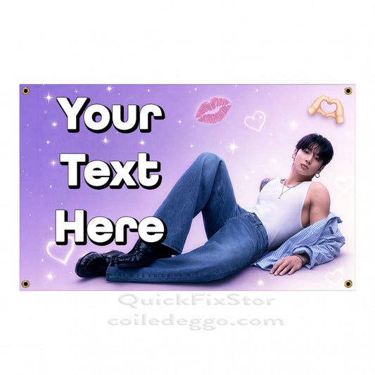Jungkook Birthday Wall Banner | Custom Fan Tapestry | K-Pop Room Decor, Dorm Decor & Gift