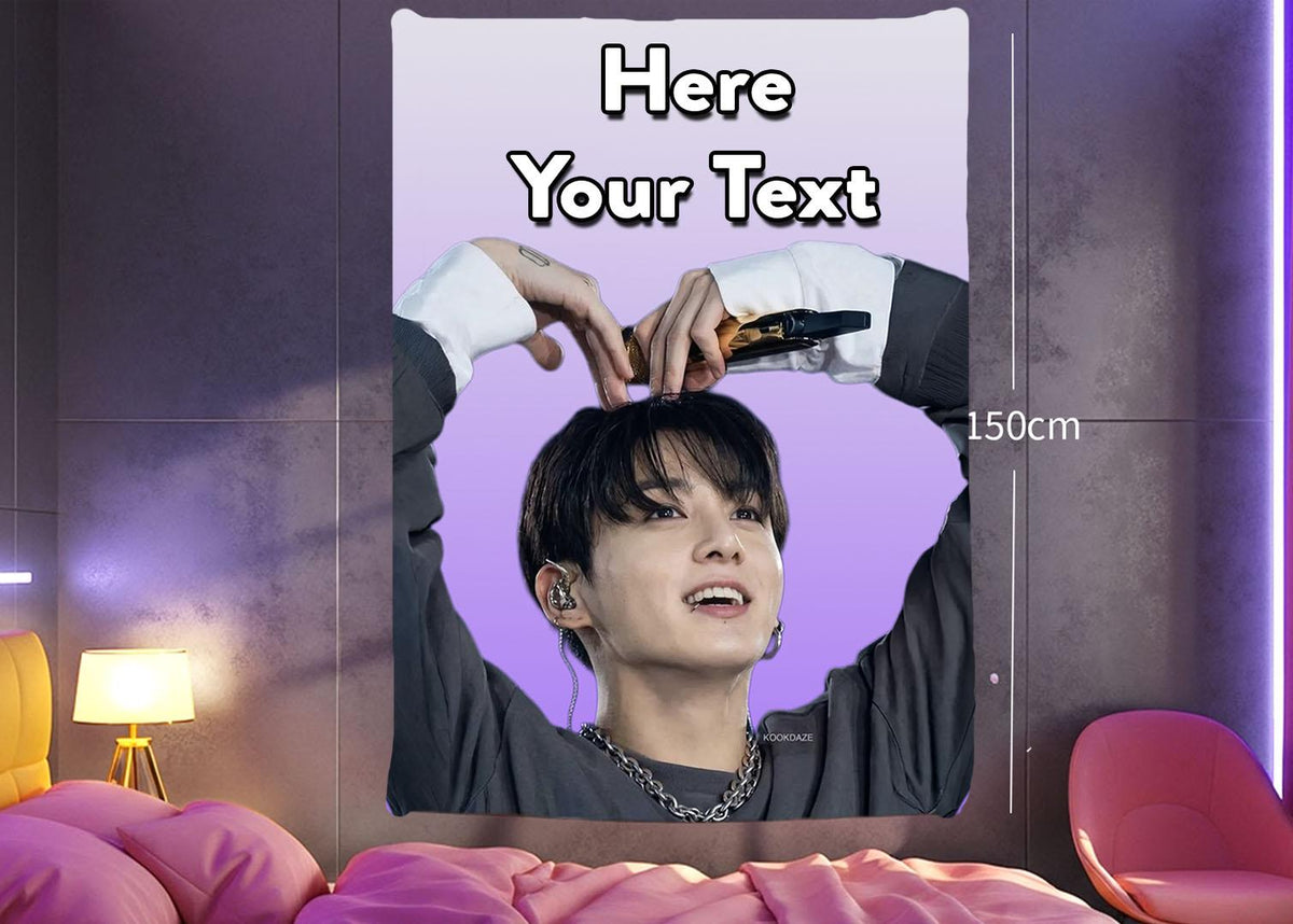 Jungkook Hanging Tapestry | Bantan Boys | Personalized Wall Art | Polyester Fabric | Ship Flag Banner