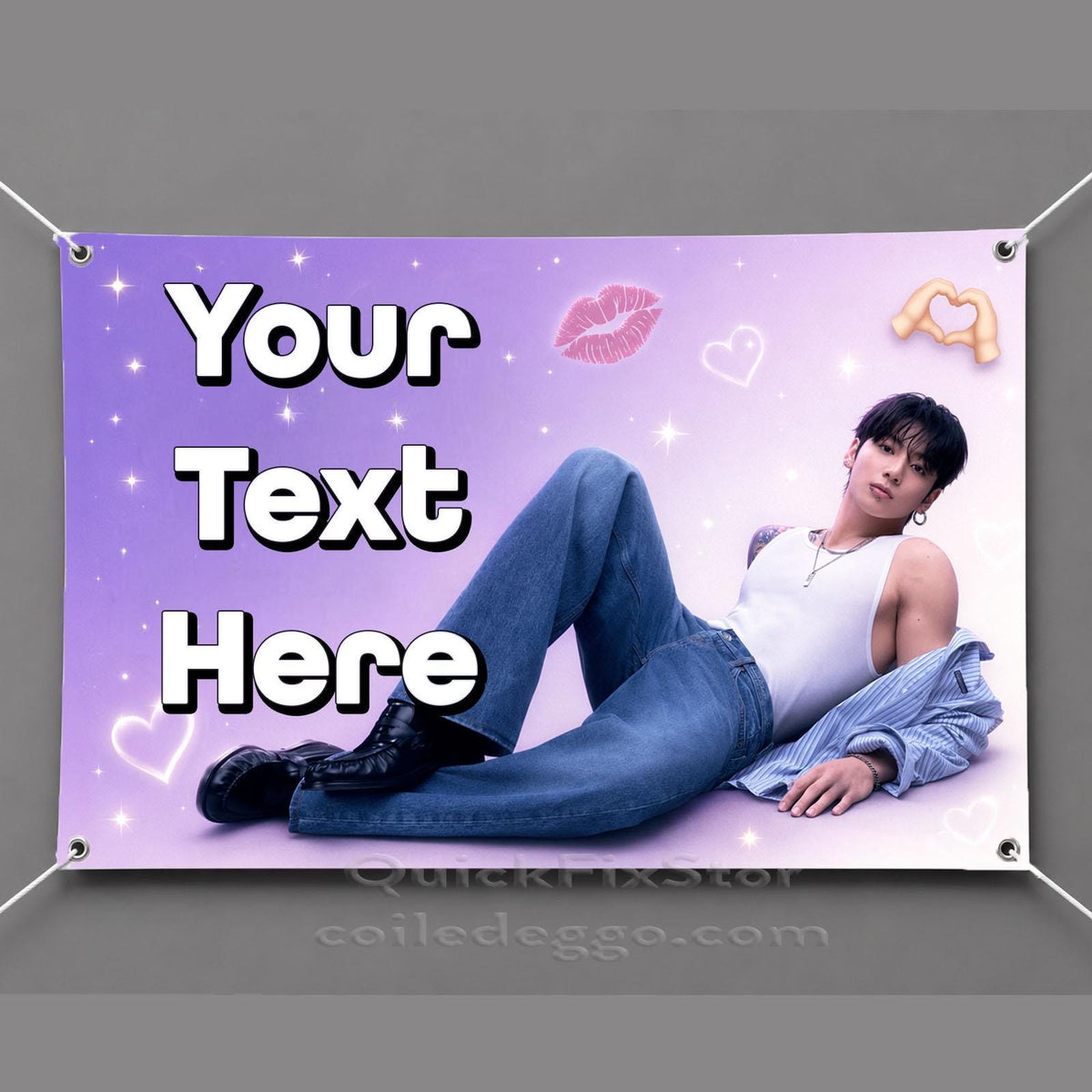 Jungkook Birthday Wall Banner | Custom Fan Tapestry | K-Pop Room Decor, Dorm Decor & Gift