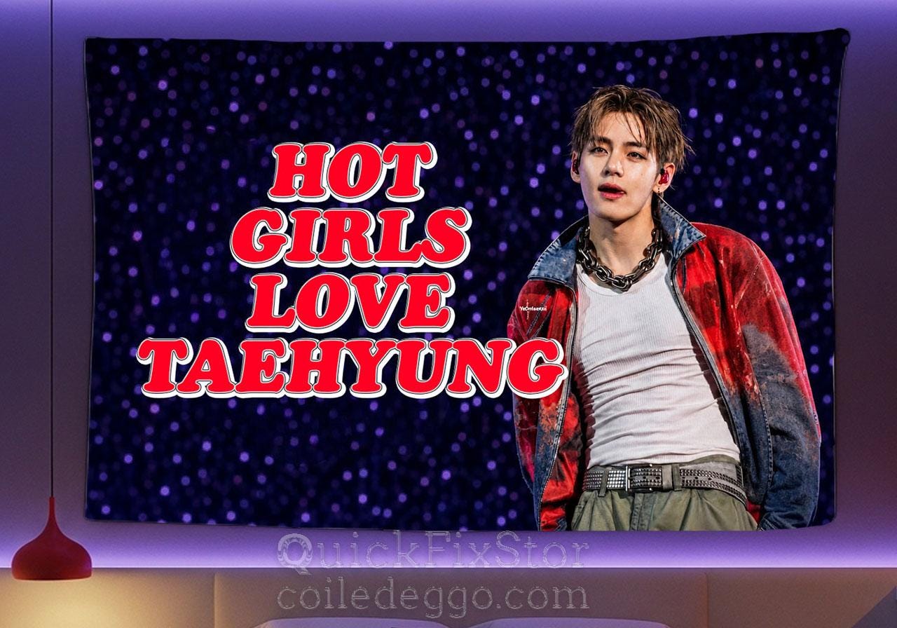 Taehyung Hanging Tapestry | Bantan Boys | Personalized Wall Art | Polyester Fabric | Ship Flag Banner