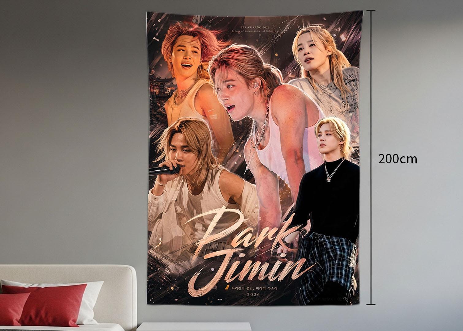 Jimin Hanging Tapestry | Bantan Boys | Personalized Wall Art | Polyester Fabric | Ship Flag Banner