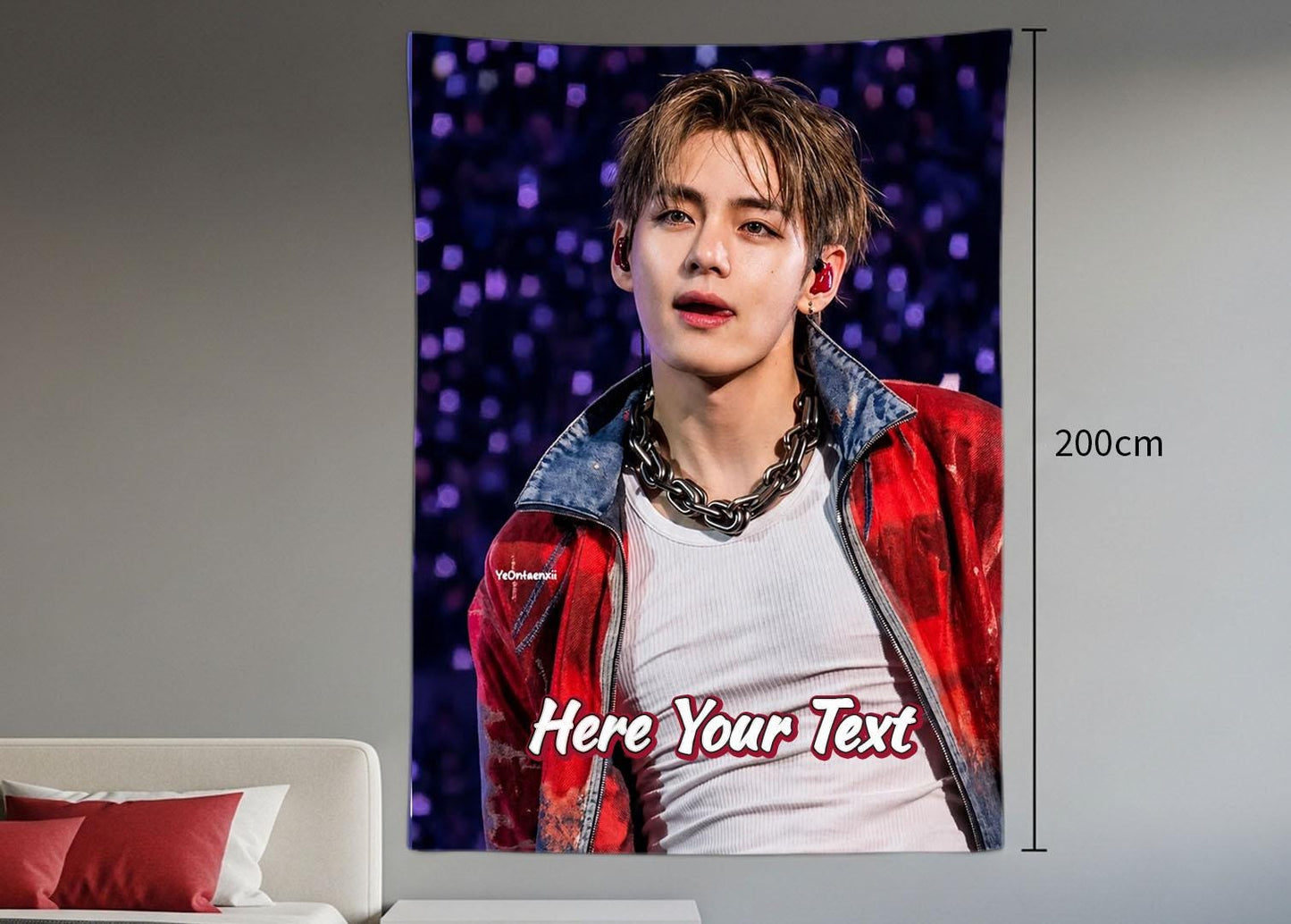 Taehyung Hanging Tapestry | Bantan Boys | Personalized Wall Art | Polyester Fabric | Ship Flag Banner