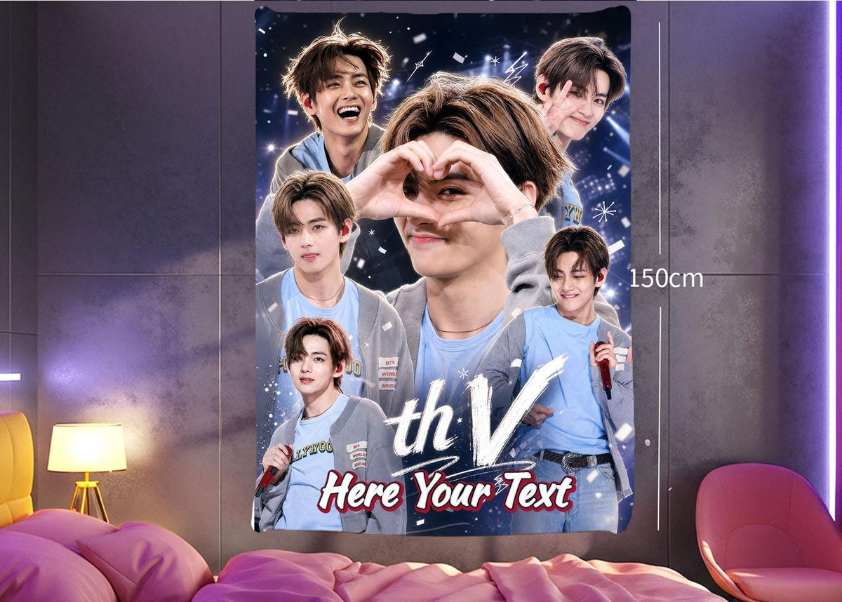 Taehyung Hanging Tapestry | Bantan Boys | Personalized Wall Art | Polyester Fabric | Ship Flag Banner