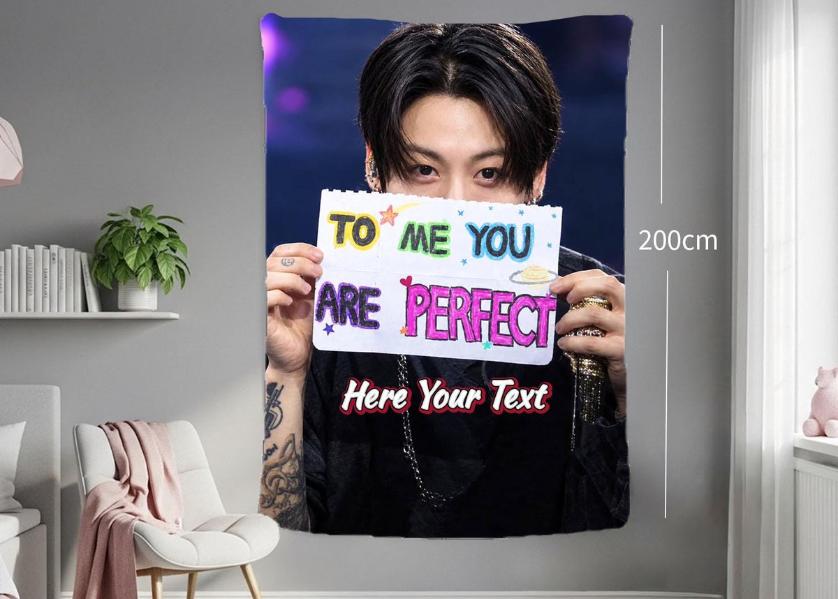 Jungkook Hanging Tapestry | Bantan Boys | Personalized Wall Art | Polyester Fabric | Ship Flag Banner