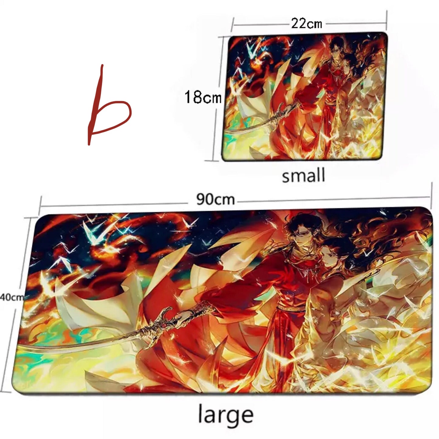 Tian Guan Ci Fu desk pad- TGCF non slip PU leather desk mat - blotter Hua Cheng Xie Lian MXTX Anime gift Heaven Officials Blessing C391