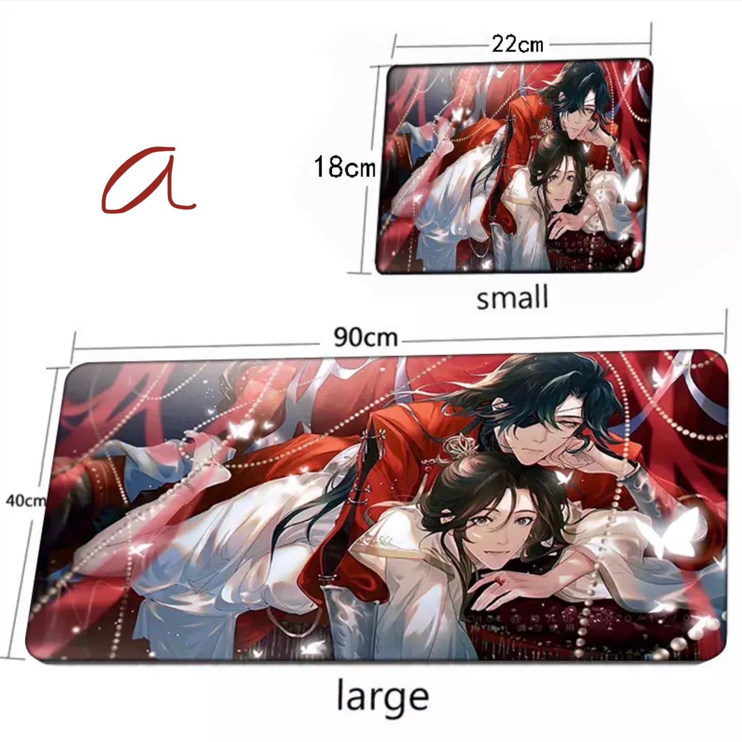 Tian Guan Ci Fu desk pad- TGCF non slip PU leather desk mat - blotter Hua Cheng Xie Lian MXTX Anime gift Heaven Officials Blessing C391