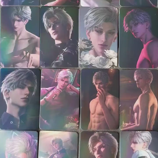 50pcs/set Sylus holographic cards! Love and Deepspace LaDS Xavier Rafayel Zayne Caleb Otome gamer gift