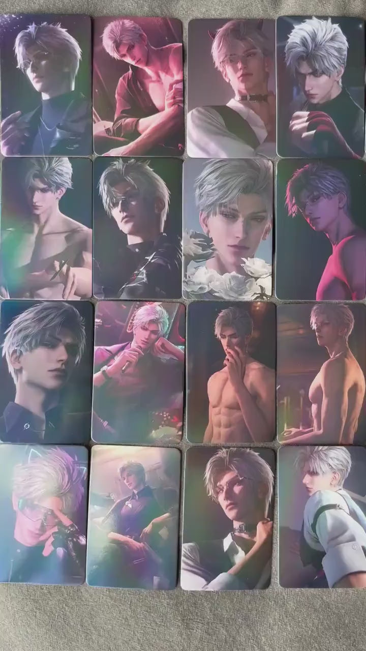 50pcs/set Sylus holographic cards! Love and Deepspace LaDS Xavier Rafayel Zayne Caleb Otome gamer gift