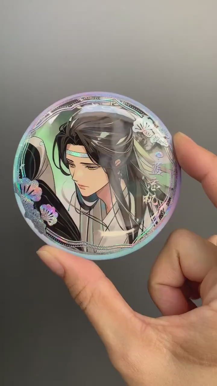 MDZS Laser Badges: Wei Wuxian & Lan Wangji, 8pc Set