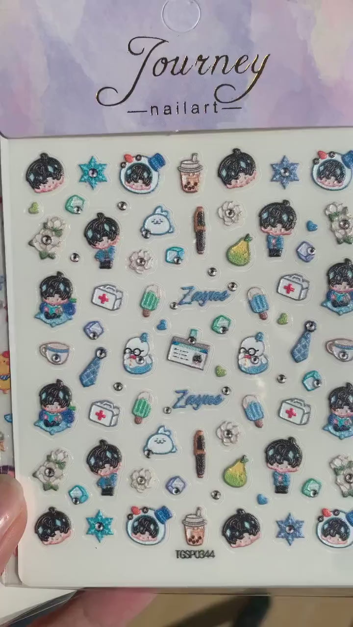 Nail Stickers! Love and Deepspace Sylus Xavier Rafayel Zayne Caleb Otome gamer gift C197