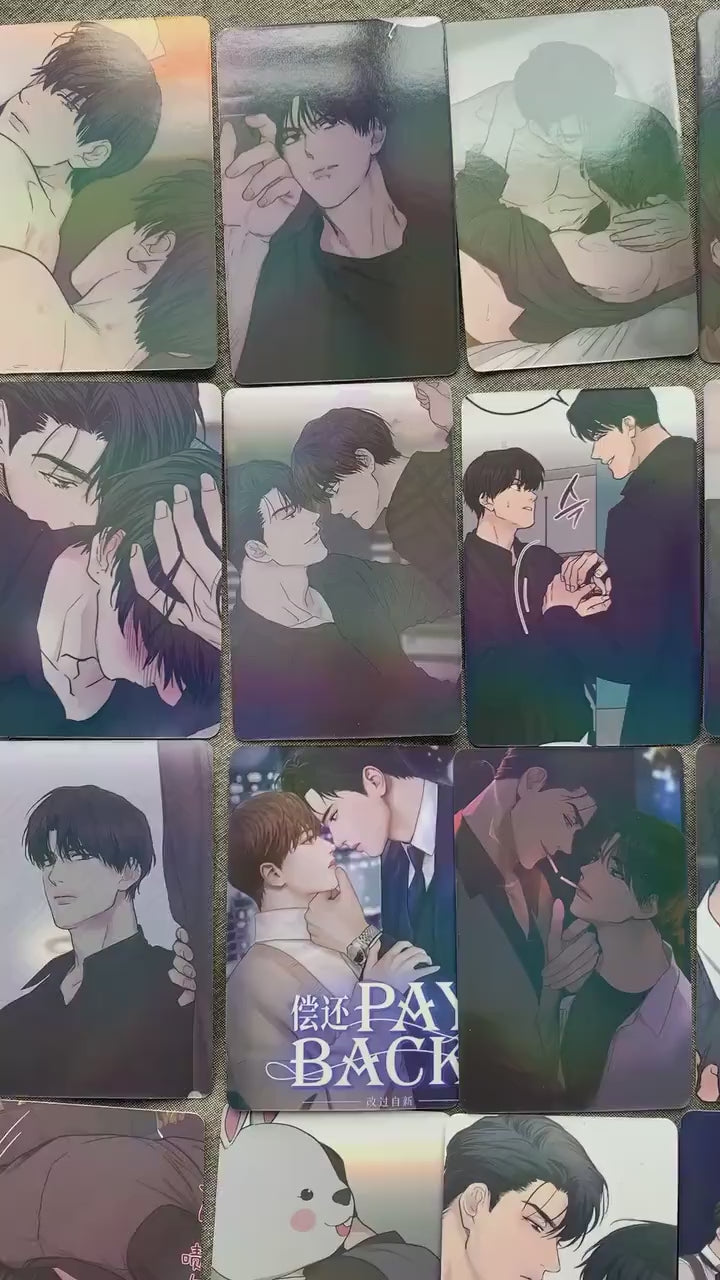 Payback 55pc Laser cards Jae Yoon Myeongshin Song Yoohan Lee Yaoi Manhwa BL manga C034