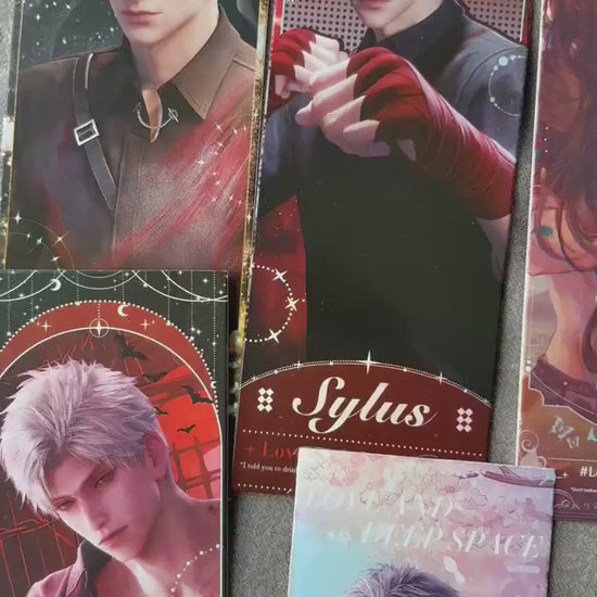 7pc Sylus holographic tickets - Love and Deepspace Qinche Xavier Rafayel Zayne Otome gamer Ita bag gift C377