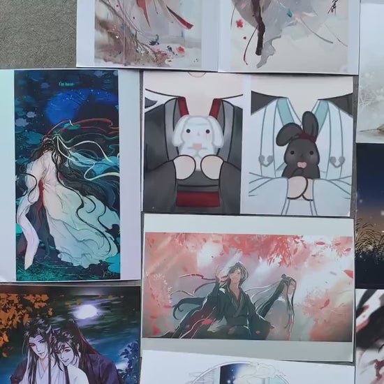 100pc MDZS photos! Wei Wuxian Lan Wangji Mo Dao Zu Shi Grandmaster of demonic cultivation Founder of Diabolism MDZS anime photo C017