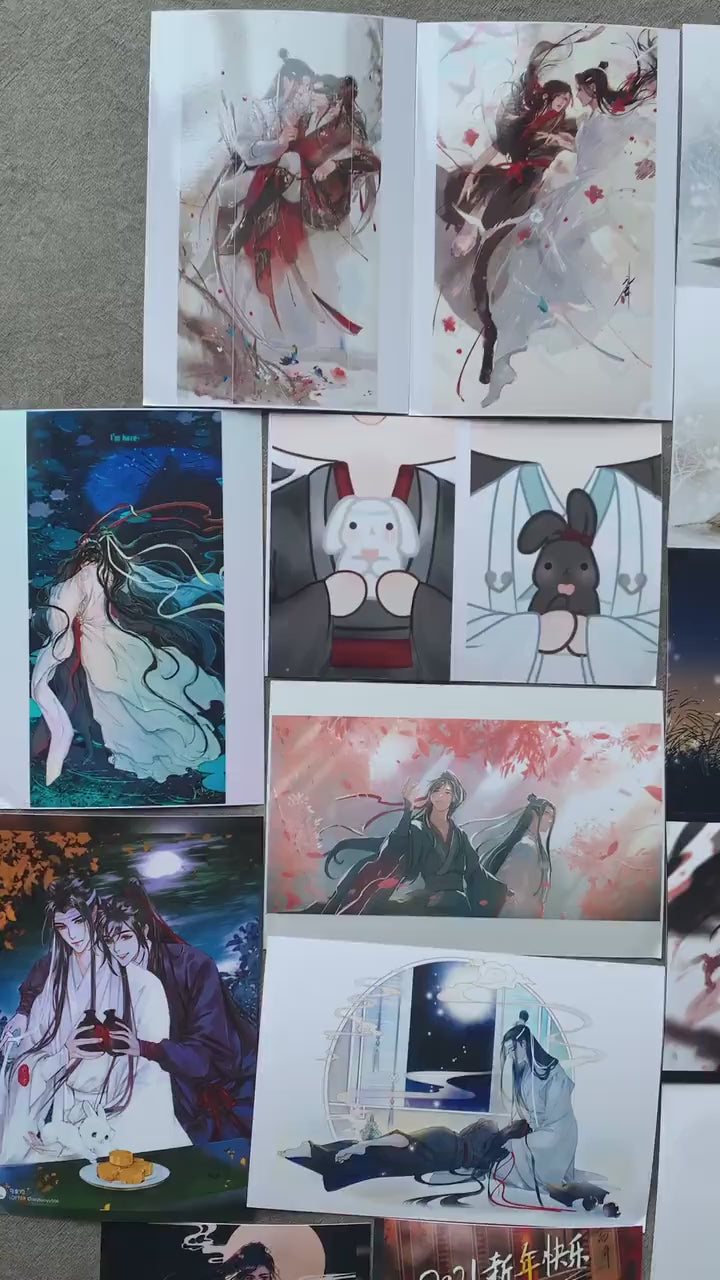 100pc MDZS photos! Wei Wuxian Lan Wangji Mo Dao Zu Shi Grandmaster of demonic cultivation Founder of Diabolism MDZS anime photo C017