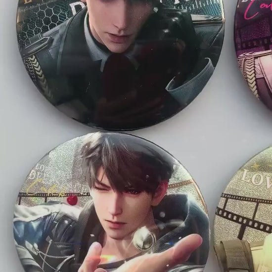 Love and Deepspace Caleb Tinplate Badges - 4pcs Set