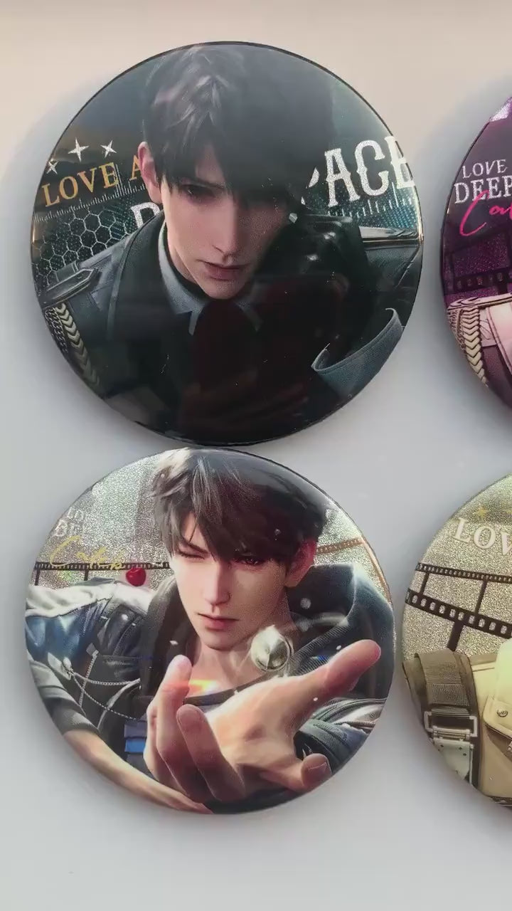 Love and Deepspace Caleb Tinplate Badges - 4pcs Set