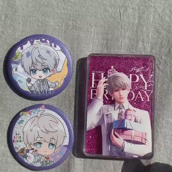 3pcs/set Xavier quicksand Block and badges! Love and Deepspace Xavier Rafayel Zayne Otome gamer gift C328