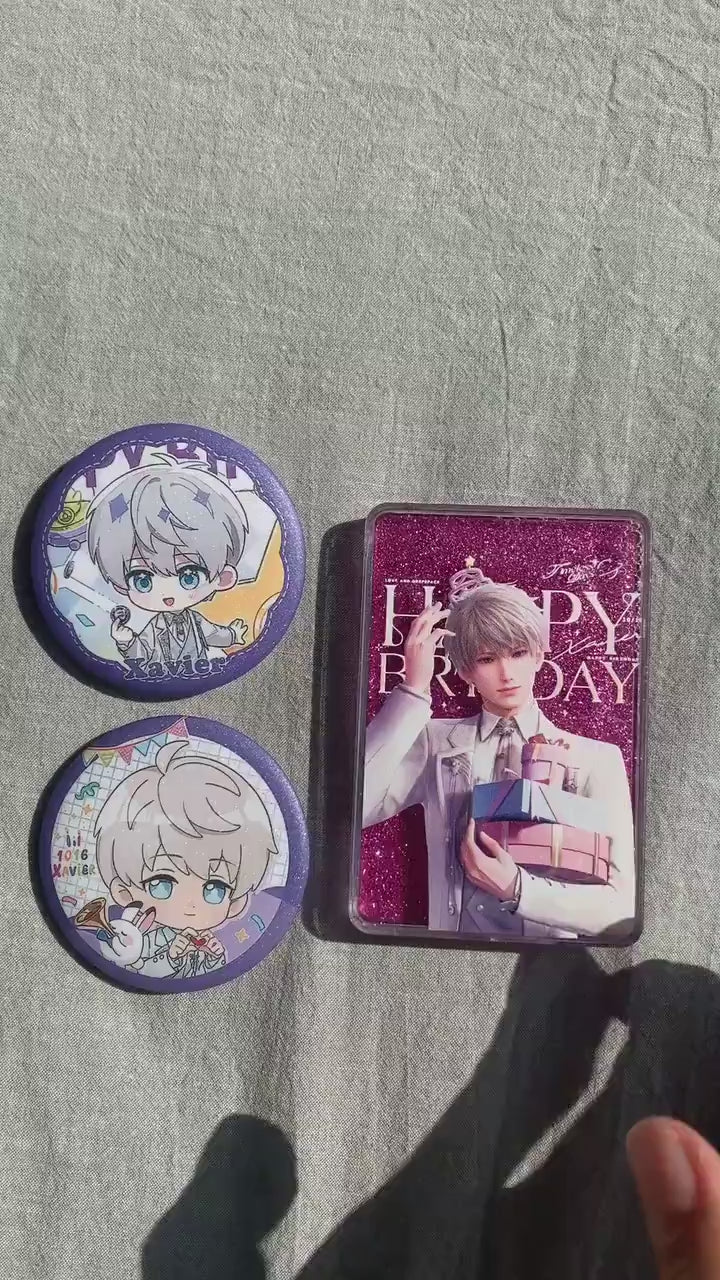 3pcs/set Xavier quicksand Block and badges! Love and Deepspace Xavier Rafayel Zayne Otome gamer gift C328
