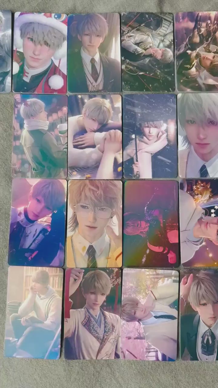 50pcs/set LaDS holographic cards! Love and Deepspace LaDS Xavier Rafayel Zayne Caleb Otome gamer gift