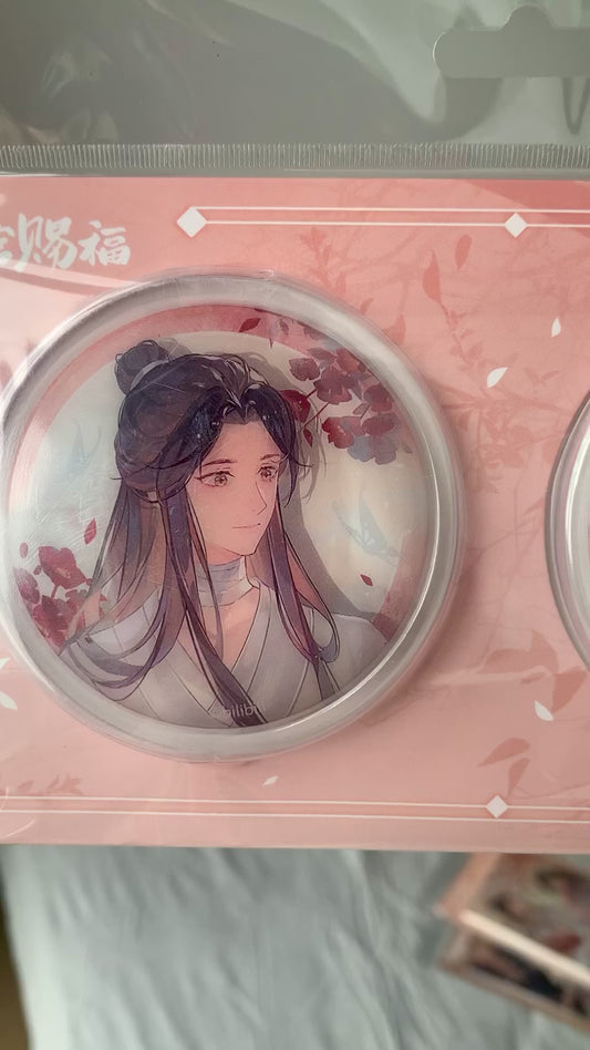 TGCF pair badge set! Bilibili Official yaoi anime fan gifts Tian Guan Ci Fu Xie Lian Hua cheng Heaven Official’s blessing C157