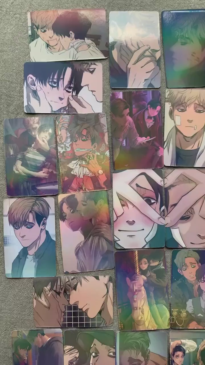 Killer Stalking 55pc Laser Lomo cards Yoon Bum Sangwoo Oh Yaoi Korean Manhwa BL manga C024