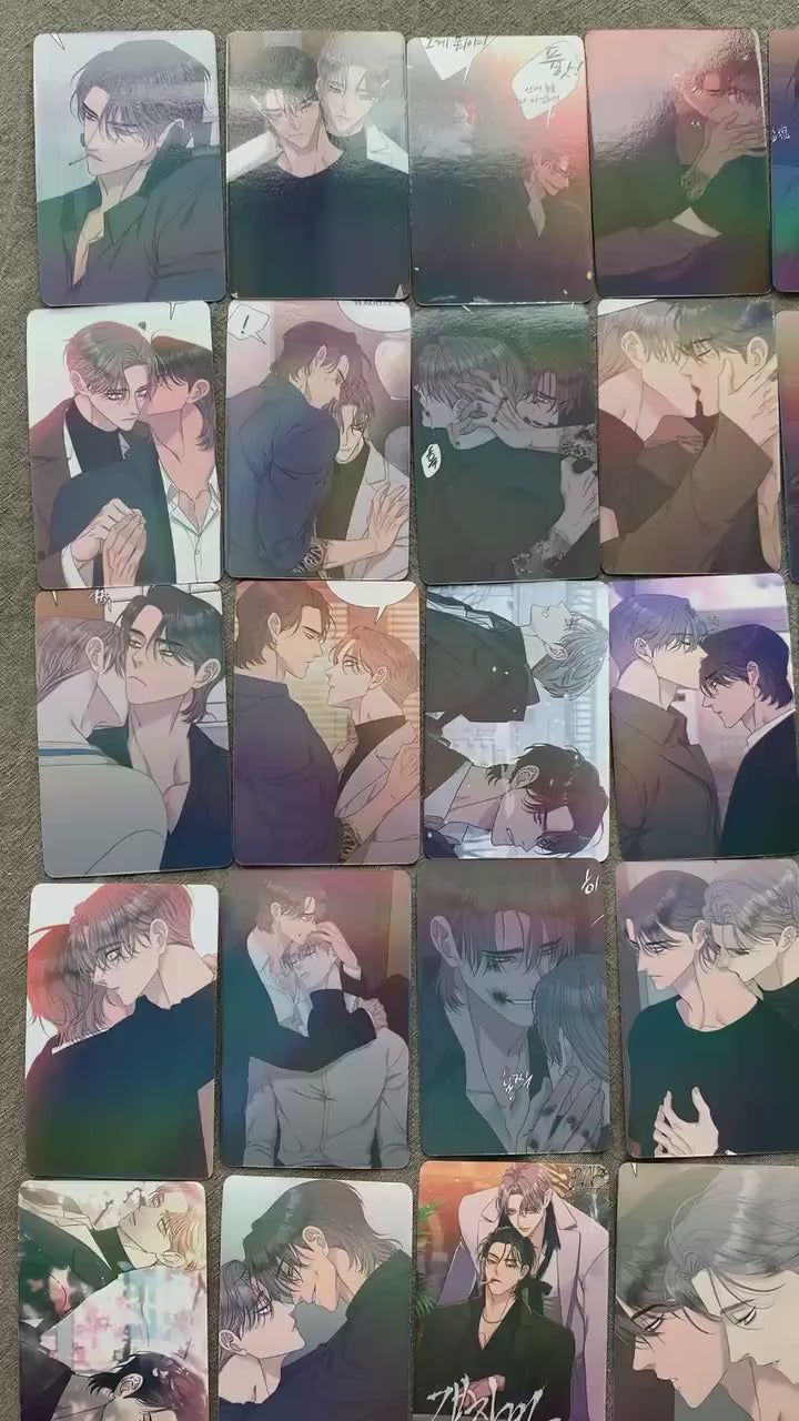 Scumbag/Gaechaban 55pc Laser cards taming the tiger Yaoi Manhwa BL manga C036