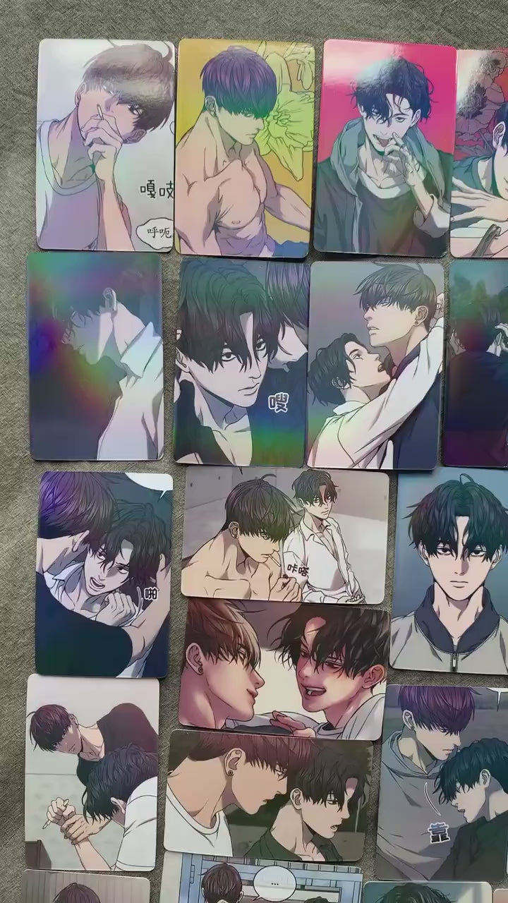 The Pawn's Revenge 55pc Laser Lomo cards Lee Je oh Do Seong rok Yaoi Korean Manhwa BL manga C025