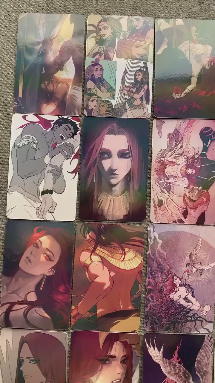 ENNEAD 55pc Laser cards Horus Set Hathor Isis Anubis  Yaoi Manhwa BL manga C042