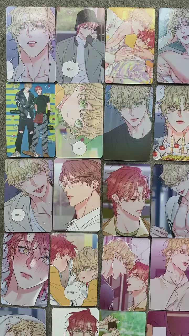 Honey Trouble 55pc Laser cards Jiheon YOON Wooju OHN Yaoi Manhwa BL manga C038