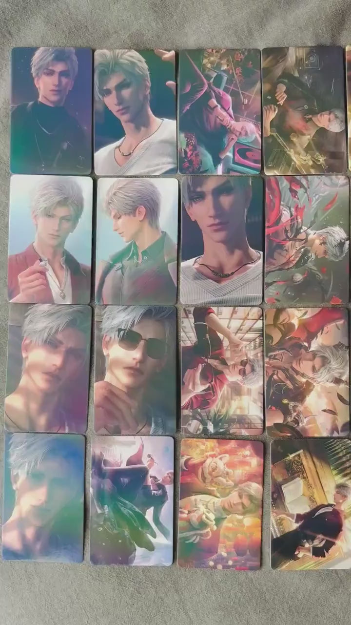 50pcs/set Sylus Holographic cards! Love and Deepspace LaDS Xavier Rafayel Zayne Caleb Otome gamer gift