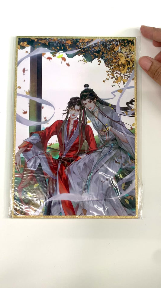 TGCF Shikishi board. gold foil art prints BL anime manga gift Tian Guan Ci Fu Xie Lian Huacheng Heaven Official’s blessing M7