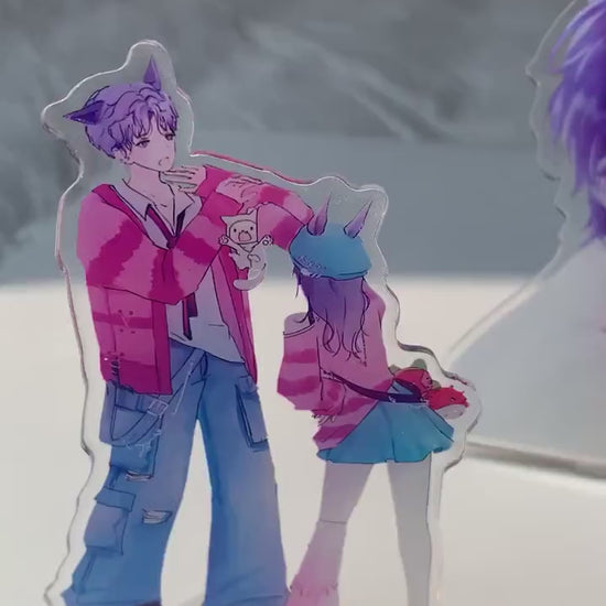 4pcs/set Rafayel Stands - Love and Deepspace Qinche Xavier Rafayel Zayne Otoge gamer Ita bag gifts C267