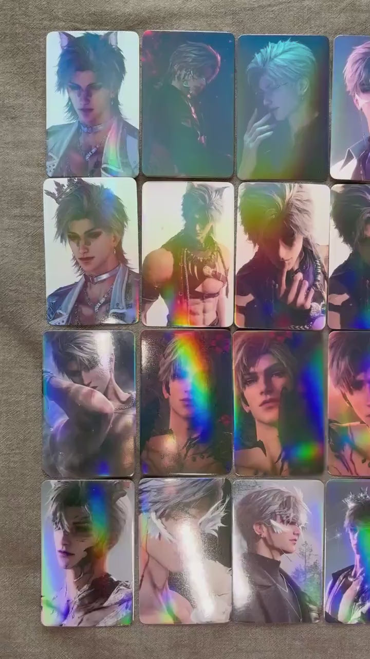 50pcs/set Sylus holographic cards! Love and Deepspace LaDS Xavier Rafayel Zayne Caleb Otome gamer gift