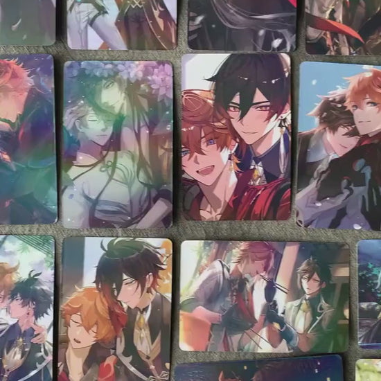 Zhongli Tartaglia 55pc Laser Lomo cards Genshin Impact Honkai Star Rail ACG gamer gift C075