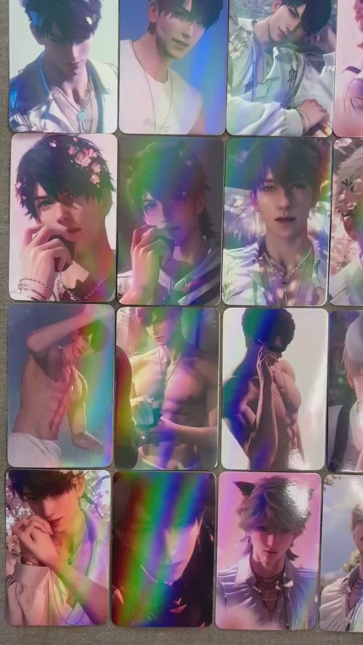 50pcs/set LaDS holographic cards! Love and Deepspace LaDS Xavier Rafayel Zayne Caleb Otome gamer gift