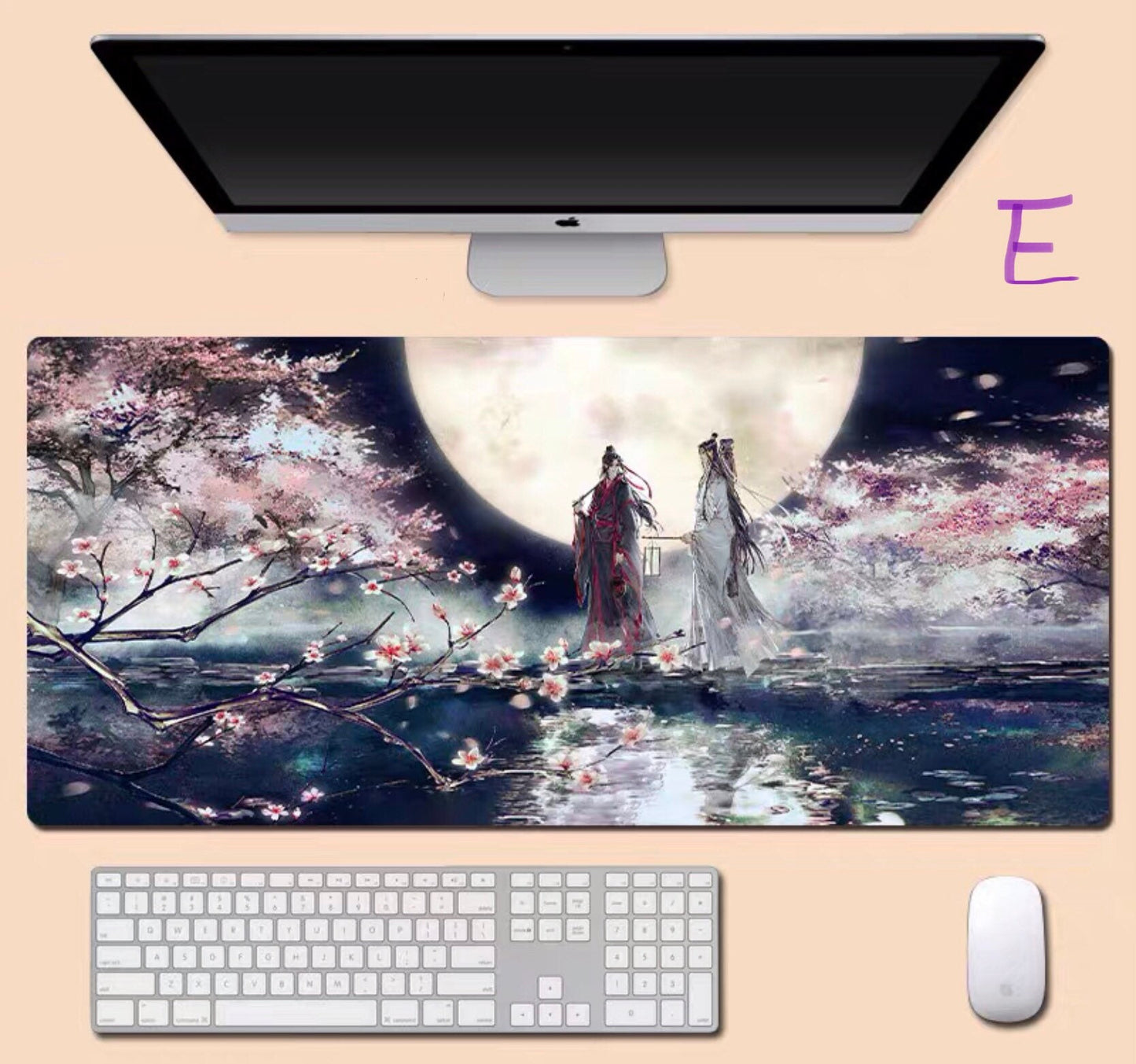 Mo Dao Zu Shi desk pad- wangxian Non-Slip PU Leather Desk Mat - blotter MDZS Wei Wuxian Lan Wangji master of diabolism Anime gift 陳情令 C054